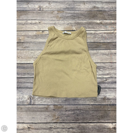Top Sleeveless Basic By Zara In Tan, Size: L
