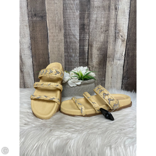Sandals Flats By Cme In Yellow, Size: 8.5