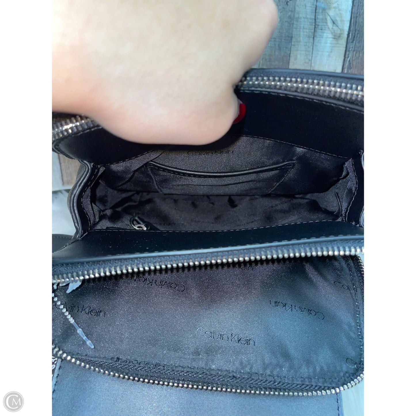 Backpack Leather By Calvin Klein, Size: Small