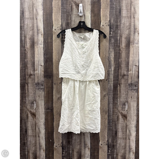 Dress Casual Midi By Madewell In White, Size: 10