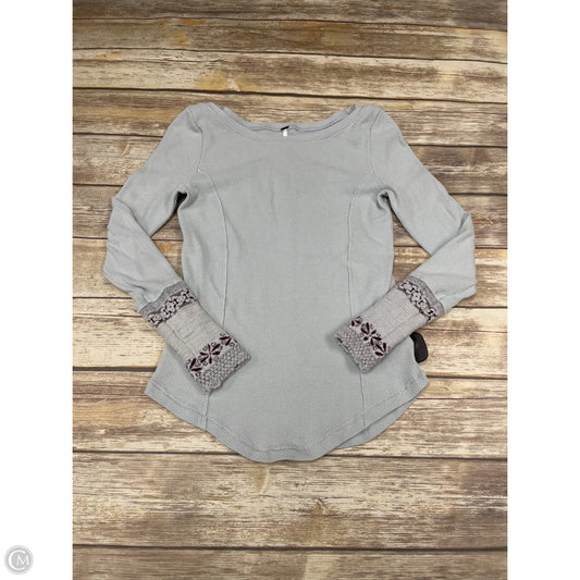 Top Long Sleeve By Free People In Blue, Size: L