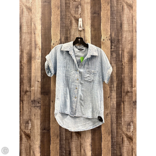 Top Short Sleeve By Sim & Sam In Blue, Size: M