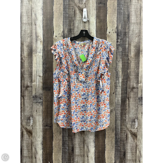 Top Short Sleeve By Democracy In Multi-colored, Size: L