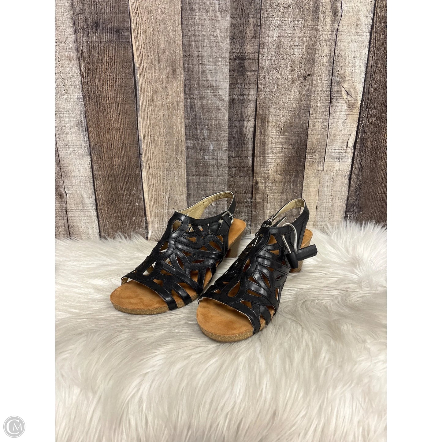Sandals Heels Block By Josef Seibel In Black, Size: 10