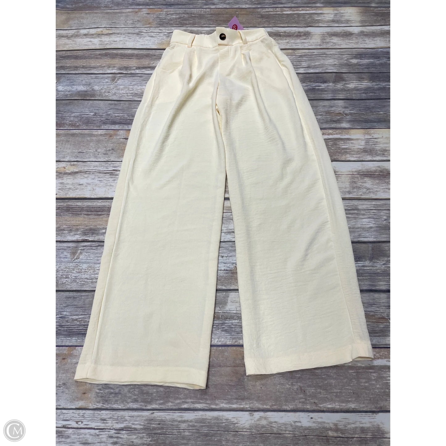 Pants Wide Leg By Cme In Yellow, Size: S