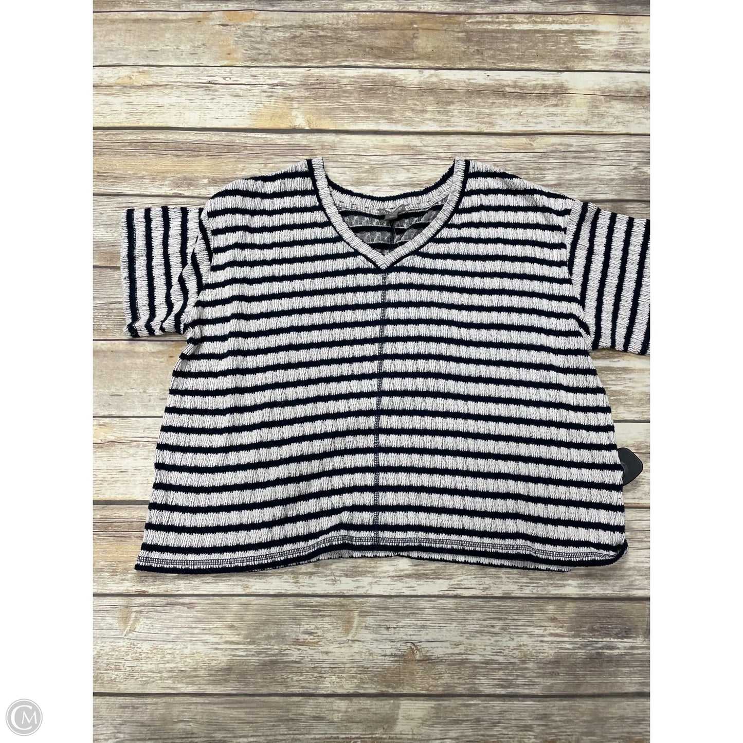 Top Short Sleeve By Falls Creek In Blue, Size: 2x