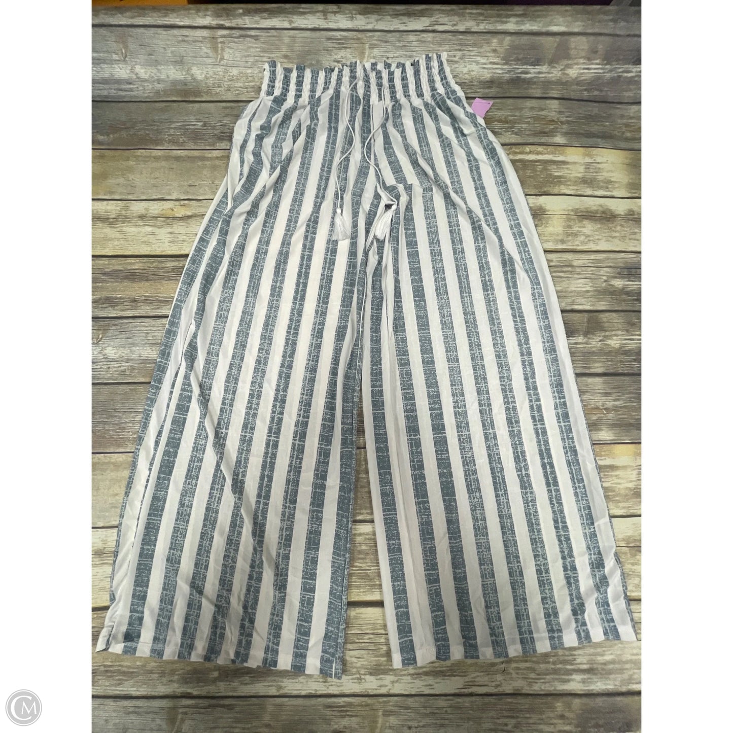Pants Wide Leg By West Loop In Blue & White, Size: 16