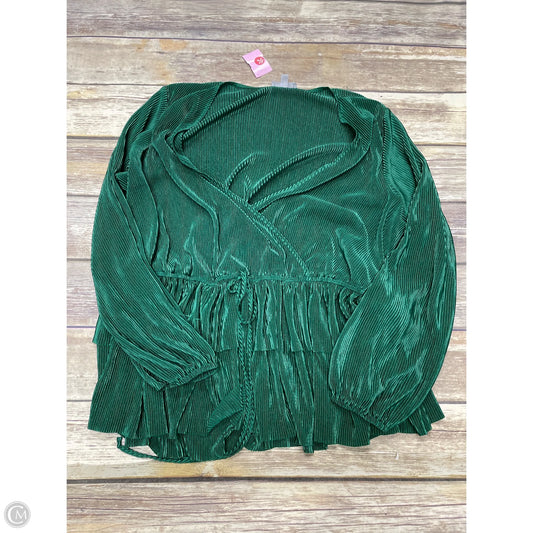 Top Long Sleeve By Cme In Green, Size: 2x