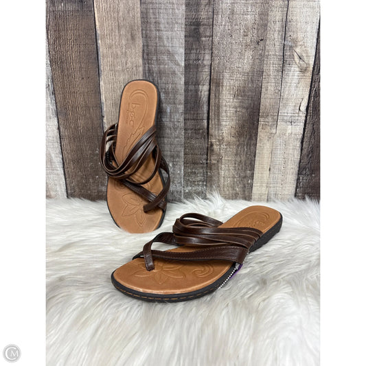 Sandals Flip Flops By Boc In Brown, Size: 9