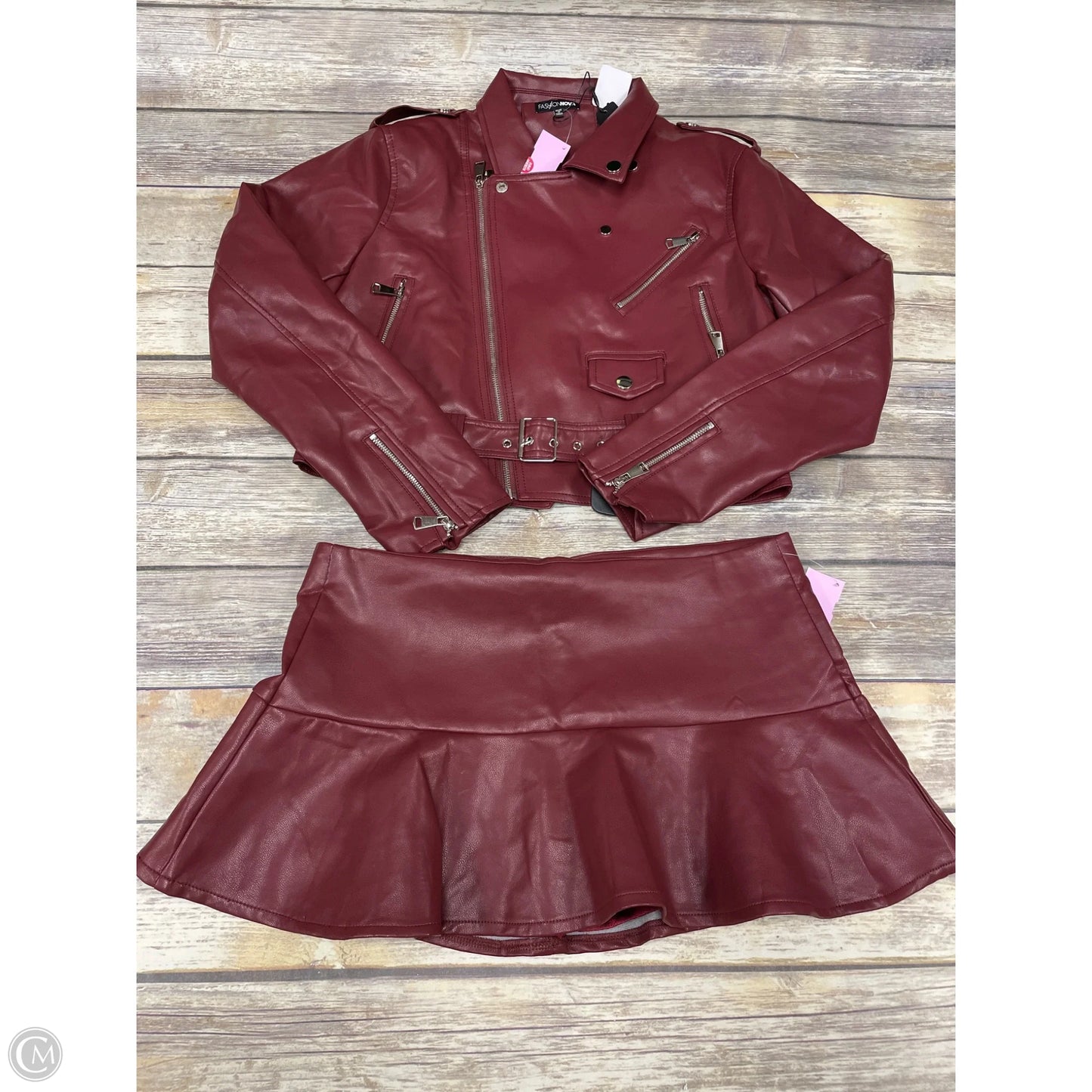 Skirt Set 2pc By Fashion Nova In Red, Size: Xl