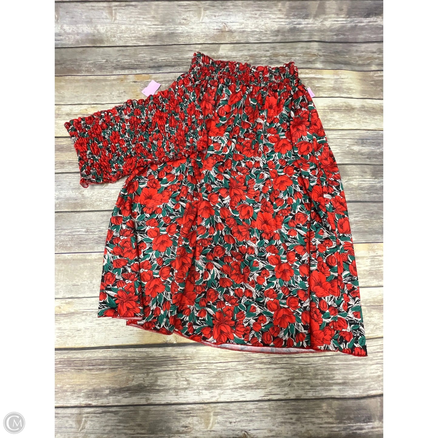 Skirt Set 2pc By Angashion In Floral Print, Size: Xl