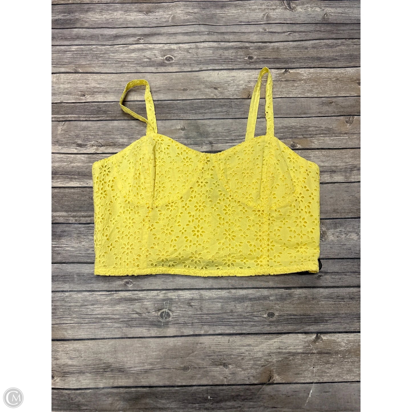Top Sleeveless By Cme In Yellow, Size: Xl