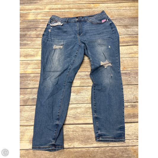Jeans Skinny By Judy Blue In Blue, Size: 22