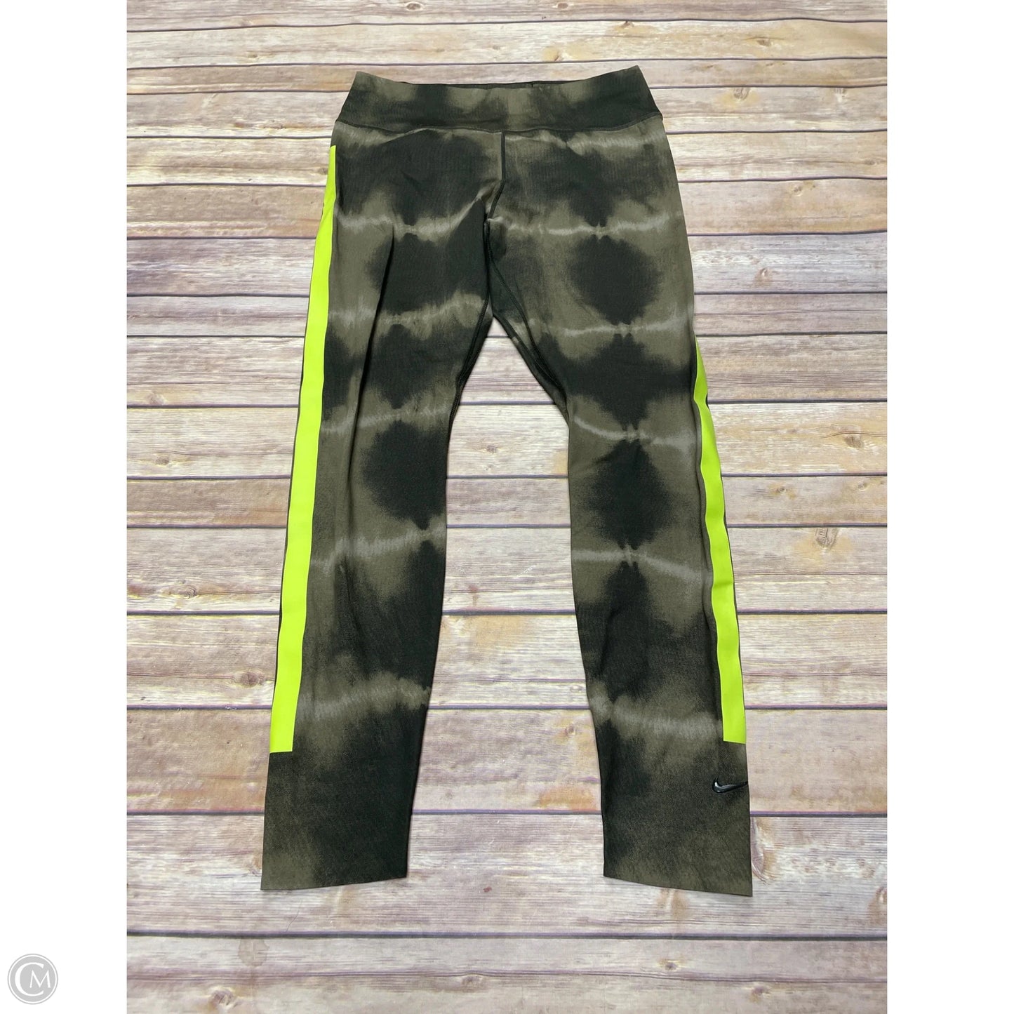 Athletic Leggings By Nike In Green, Size: M