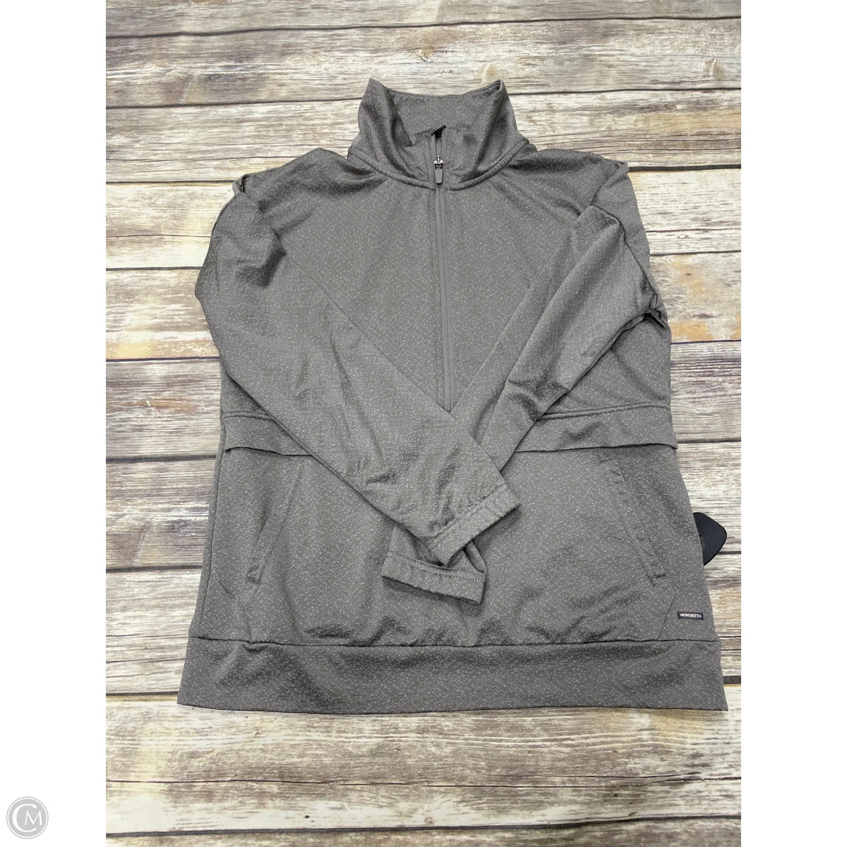 Athletic Jacket By Mondetta In Grey, Size: S