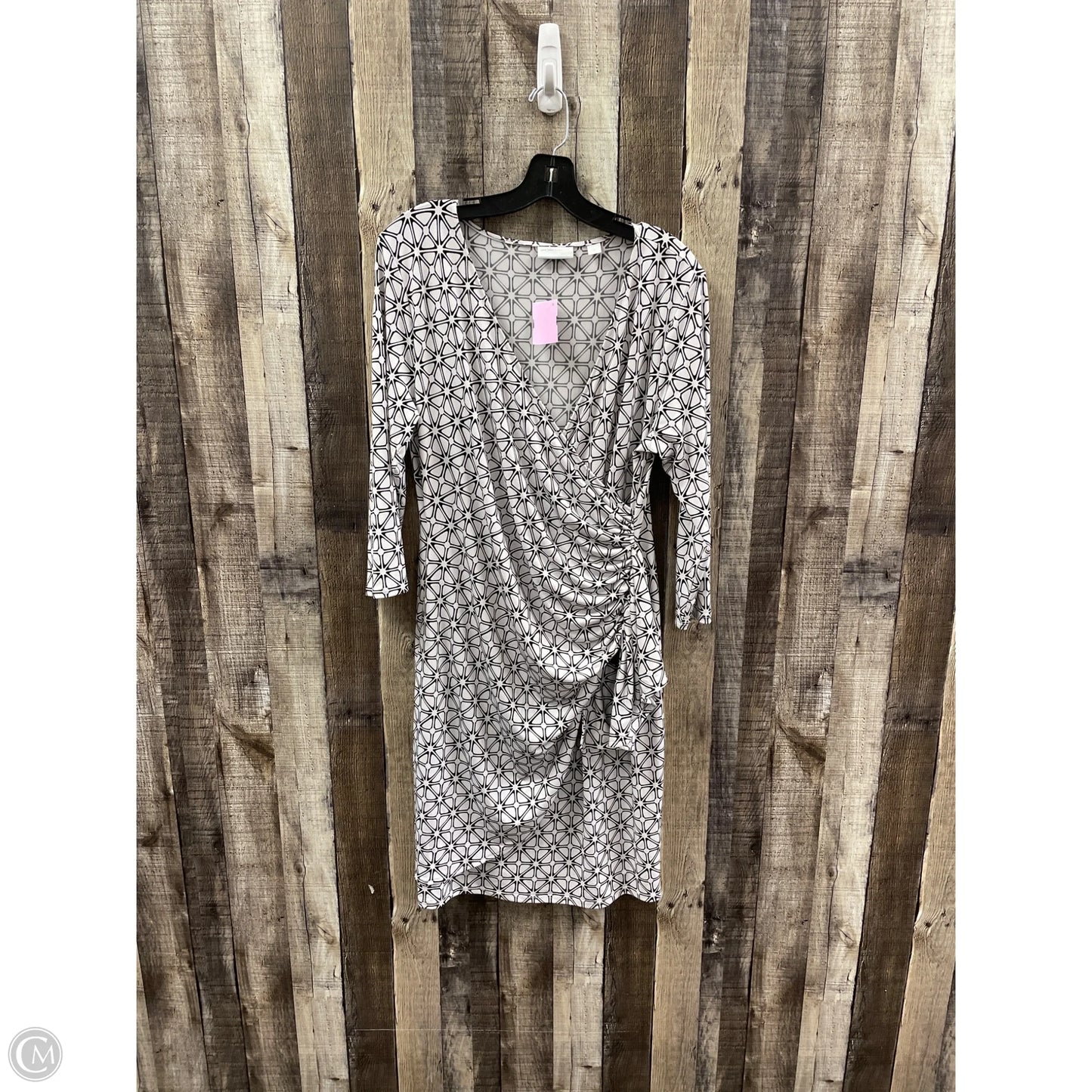 Dress Casual Midi By New York And Co In Black & White, Size: L