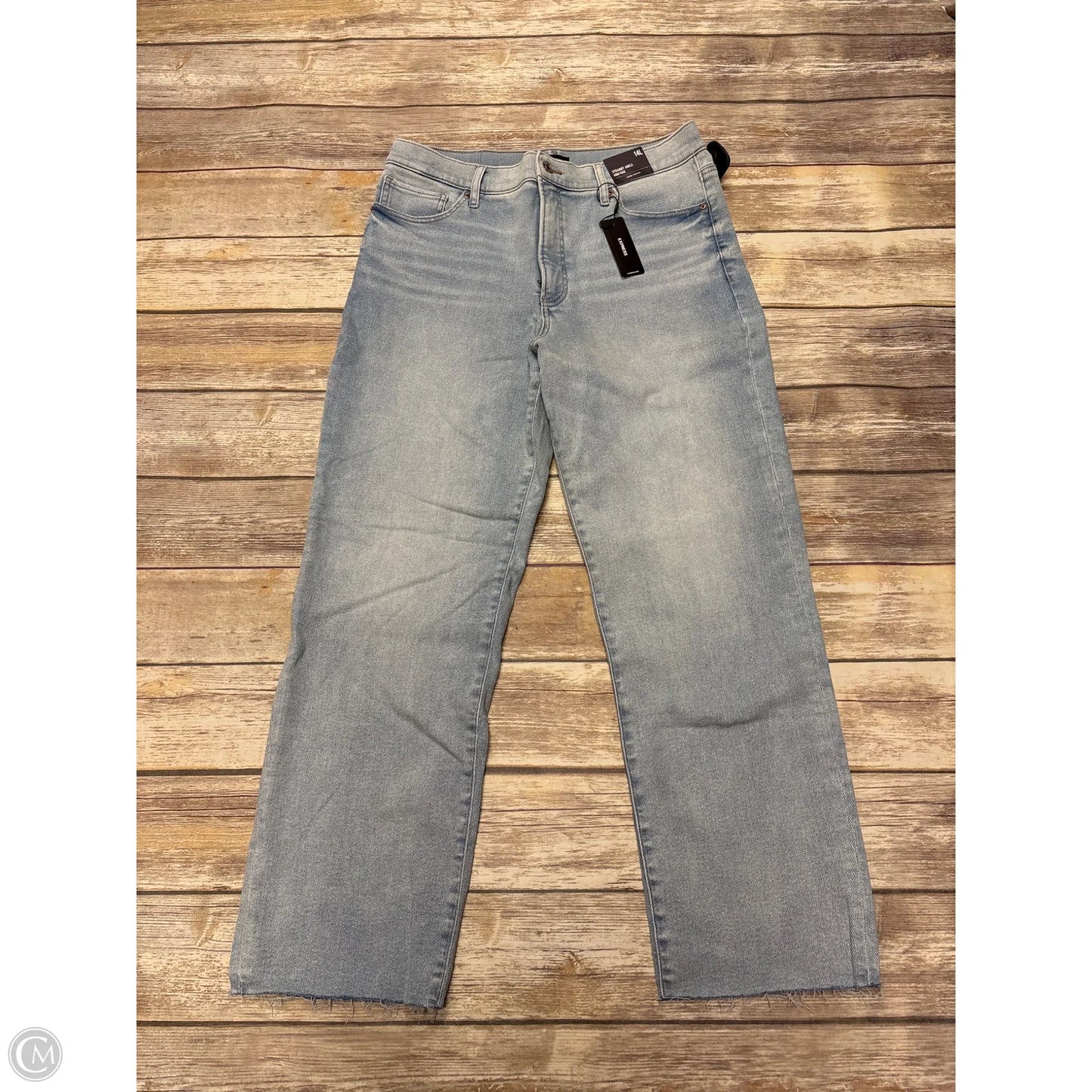 Jeans Straight By Express In Blue, Size: 14