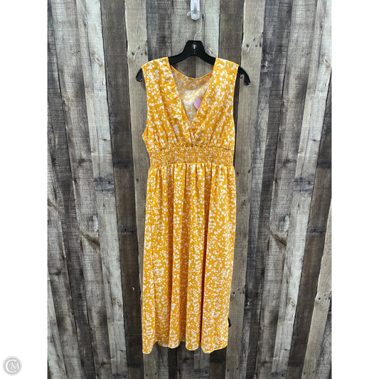 Dress Casual Maxi By Cmf In Yellow, Size: Xl