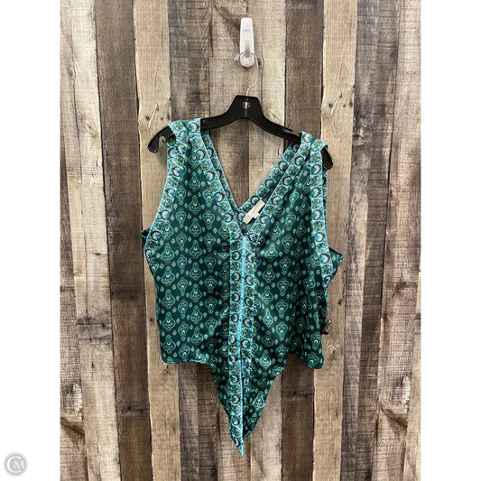 Top Sleeveless By Loft In Green, Size: Xl