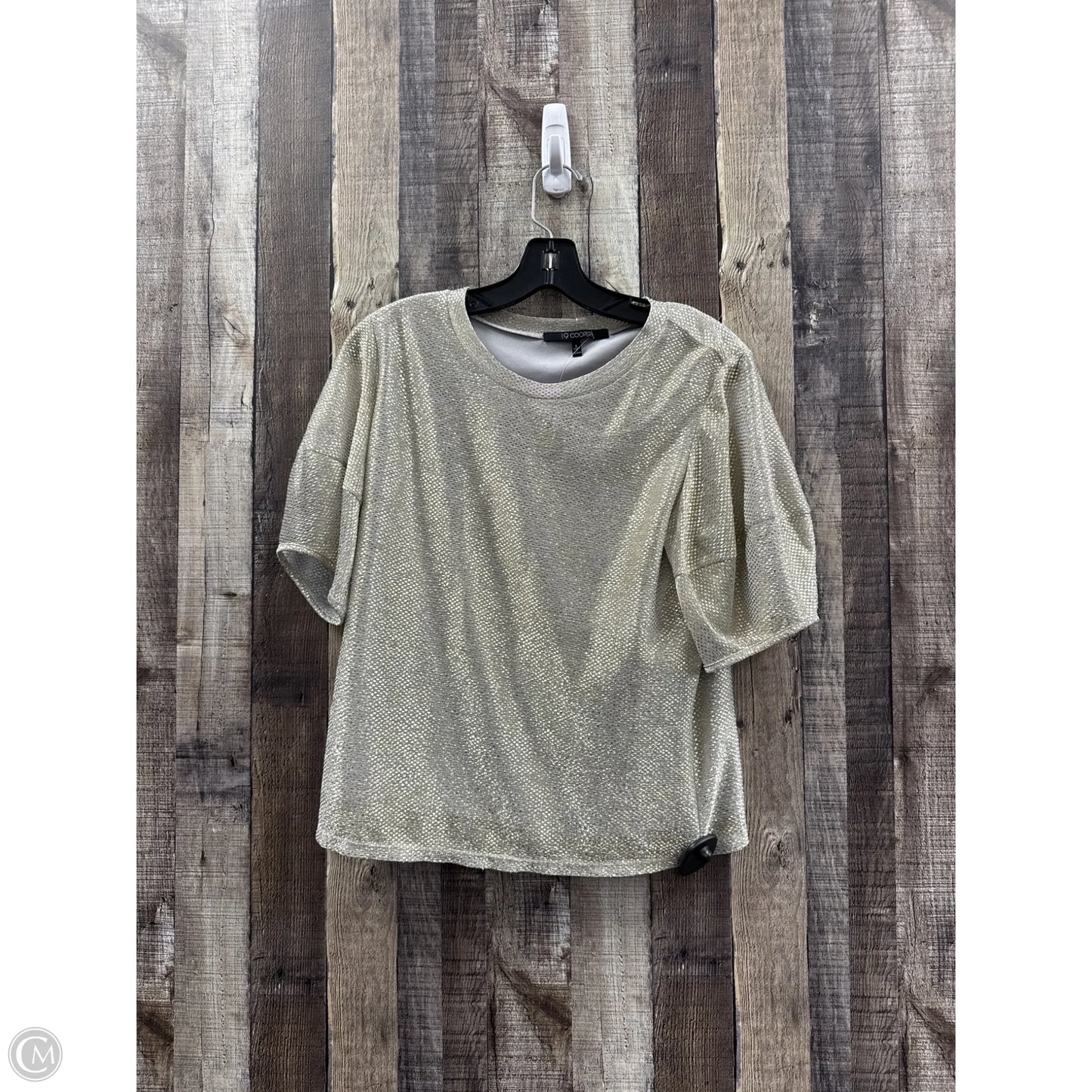 Top Short Sleeve By Cme In Gold, Size: L