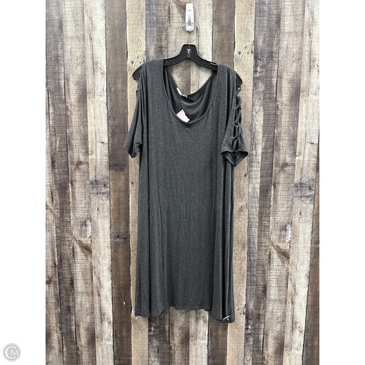 Dress Casual Midi By Heart & Hips In Grey, Size: 3x