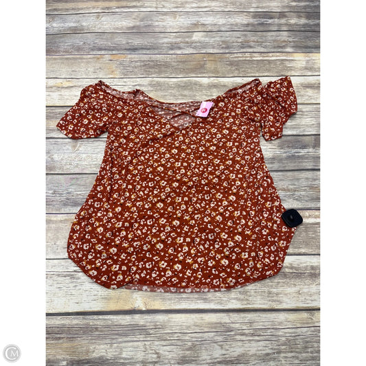 Top Short Sleeve By Kaileigh In Orange, Size: L