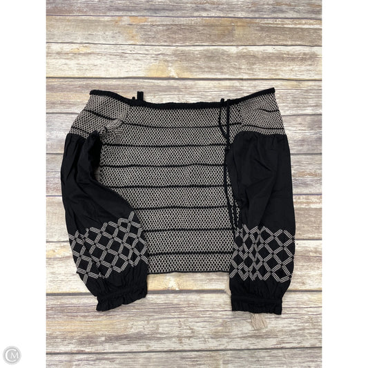 Top Long Sleeve By Inc In Black, Size: L