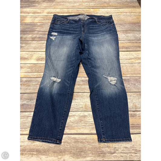 Jeans Skinny By Loft In Blue, Size: 22