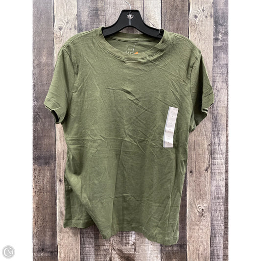 Top Short Sleeve Basic By A New Day In Green, Size: M