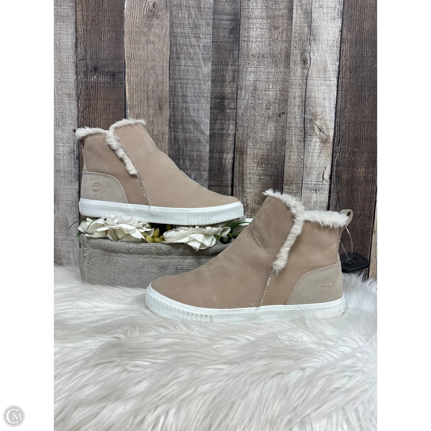 Boots Ankle Flats By Timberland In Beige, Size: 8.5