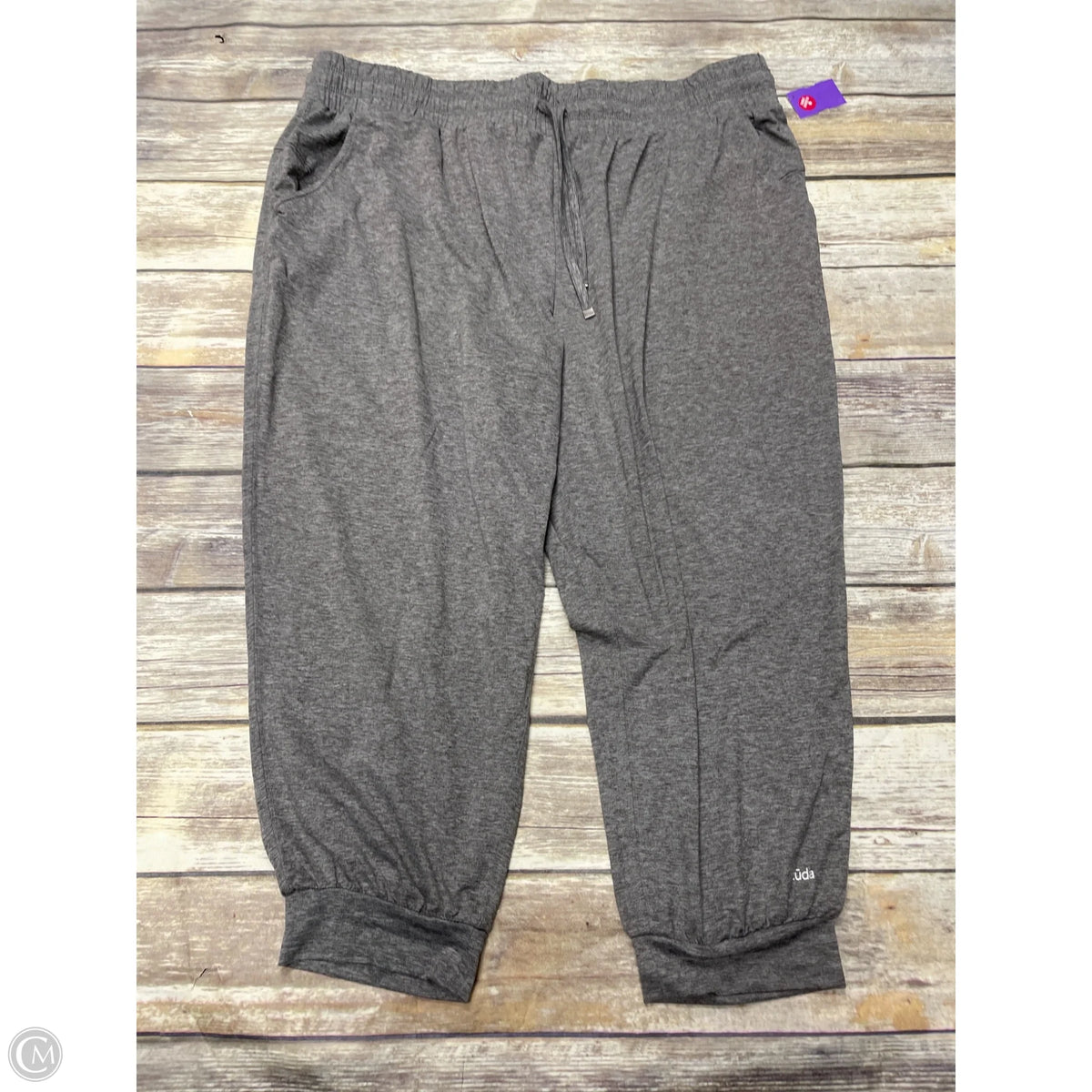 Athletic Pants By Zuda In Grey, Size: 1x