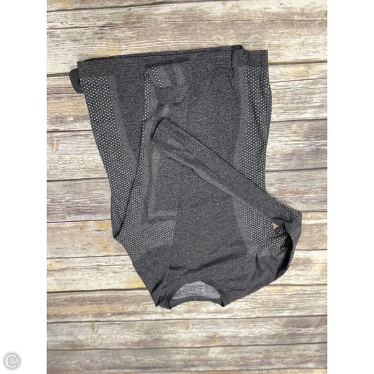 Athletic Top Long Sleeve Collar By Cme In Grey, Size: S