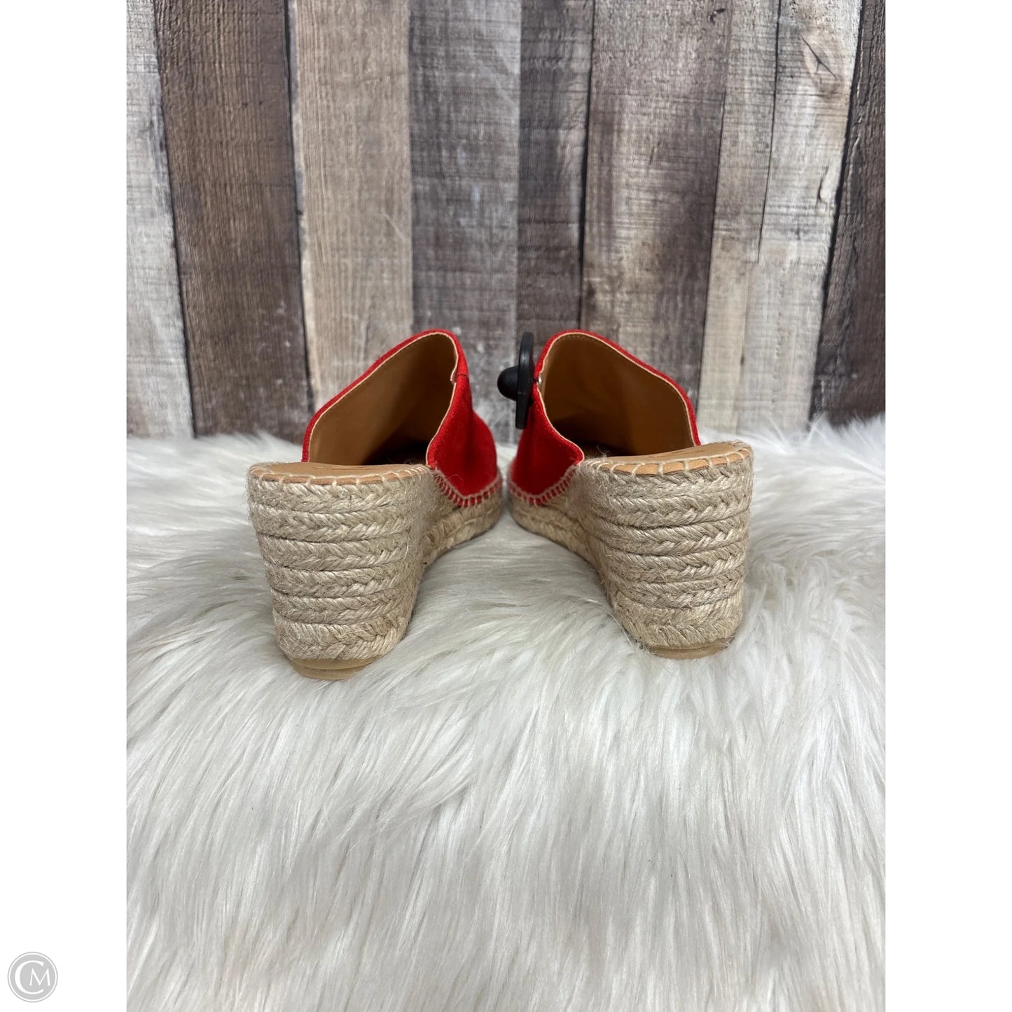 Sandals Heels Wedge By Cmc In Red, Size: 8