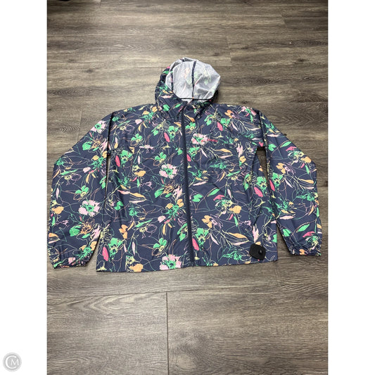 Jacket Windbreaker By Columbia In Floral Print, Size: M