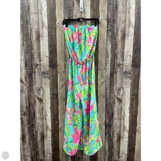 Jumpsuit Designer By Lilly Pulitzer In Floral Print, Size: M