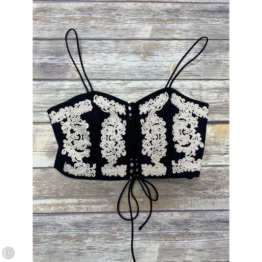 Top Sleeveless By H&m In Black, Size: M