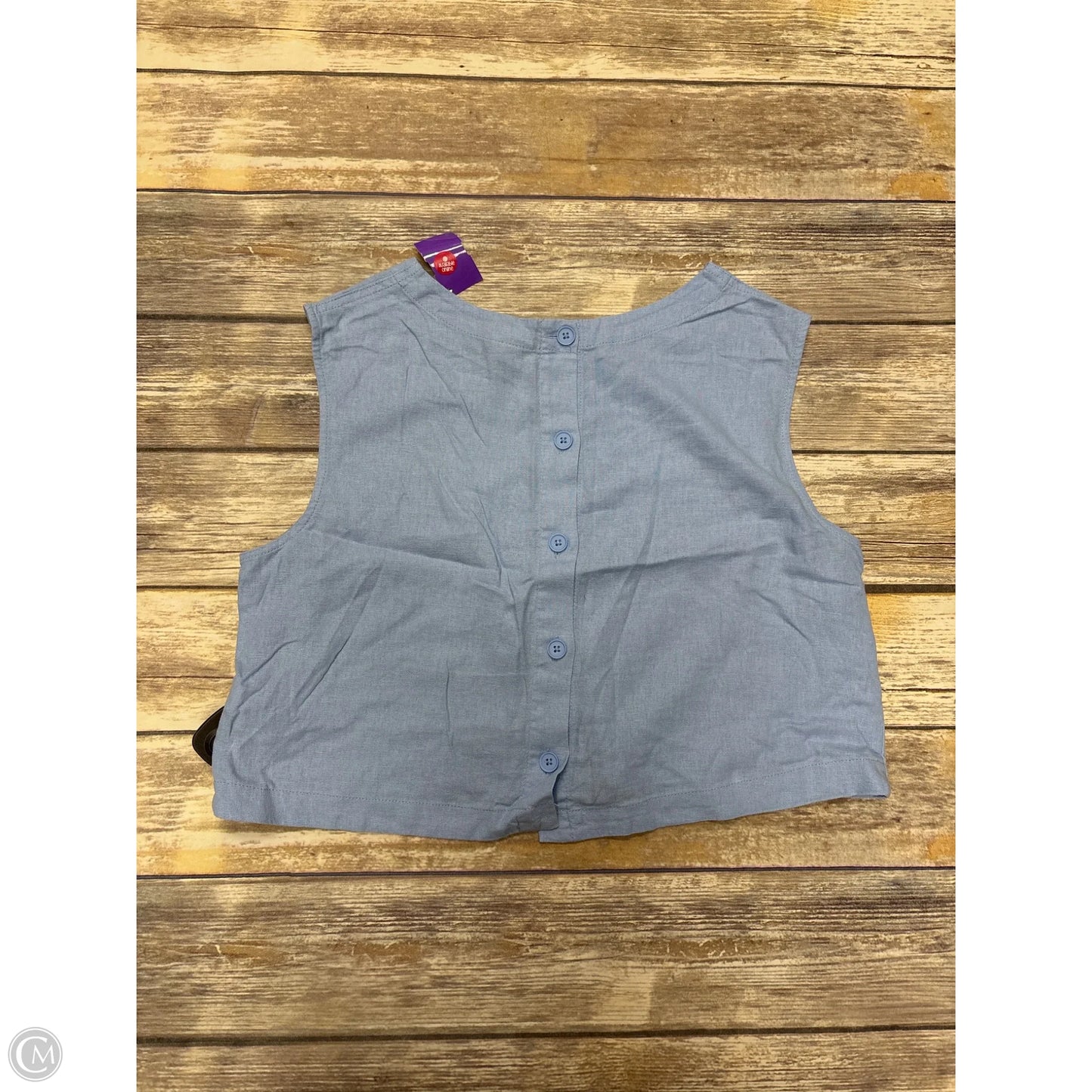 Top Sleeveless By A New Day In Blue, Size: M