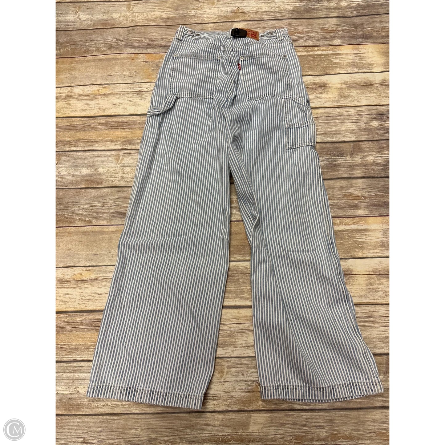 Jeans Straight By Levis In Striped Pattern, Size: 4