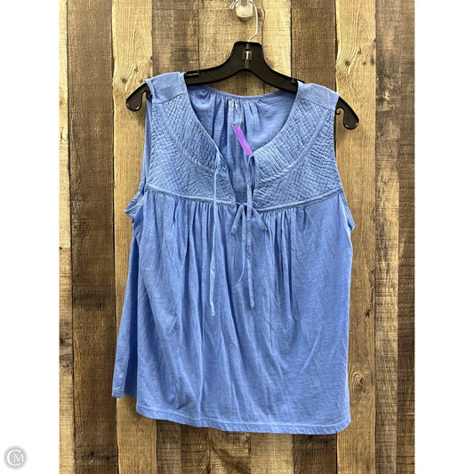 Top Sleeveless By Loft In Blue, Size: M