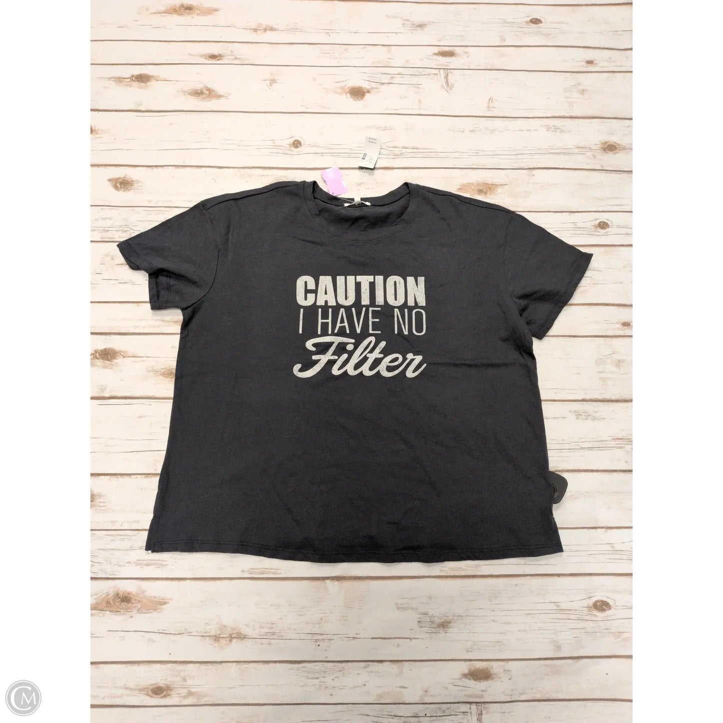 Top Short Sleeve Basic By Maurices In Grey, Size: Xl