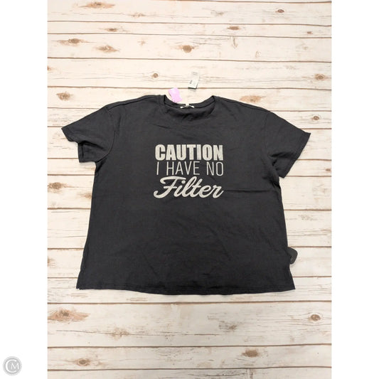 Top Short Sleeve Basic By Maurices In Grey, Size: Xl