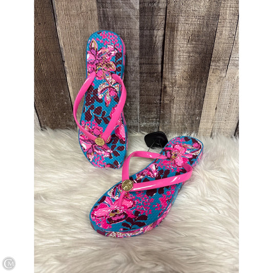 Sandals Designer By Lilly Pulitzer In Multi-colored, Size: 6.5