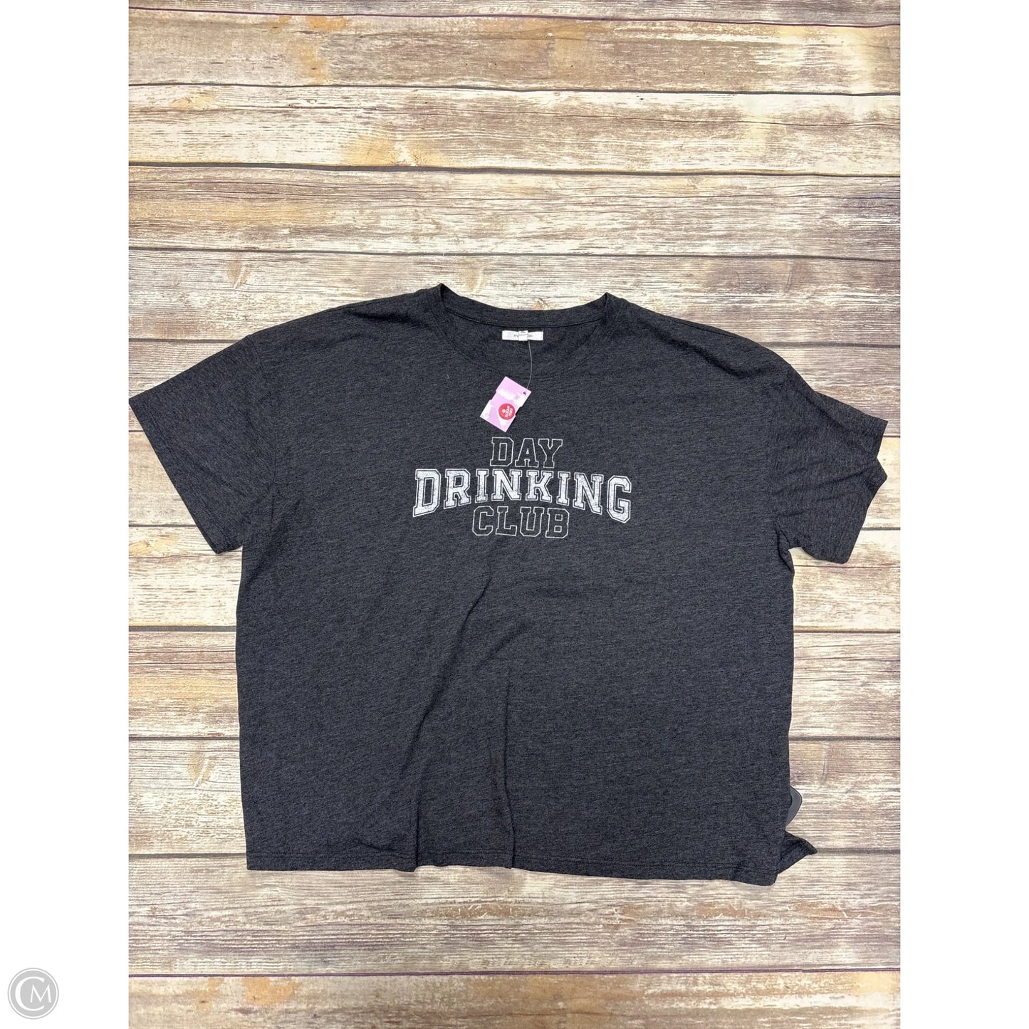 Top Short Sleeve Basic By Maurices In Grey, Size: Xl