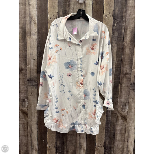 Top Long Sleeve By Shein In White, Size: 3x