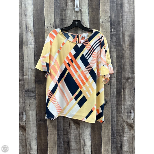 Top Short Sleeve By Liz And Co In Multi-colored, Size: Xl