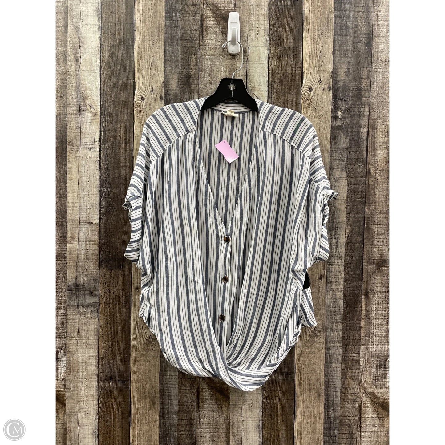 Top Short Sleeve By Ana In Blue, Size: Xxl