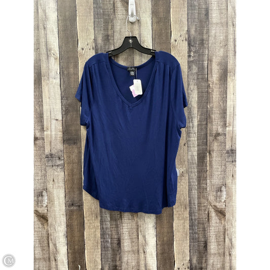 Top Short Sleeve Basic By Justify In Blue, Size: 1x