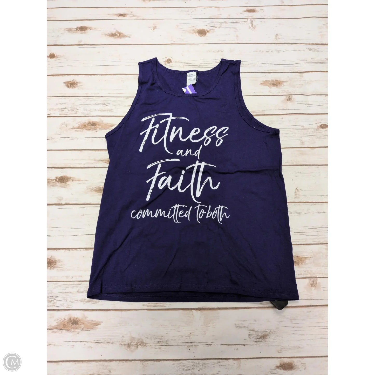 Top Sleeveless Basic By Port & Company In Purple, Size: L
