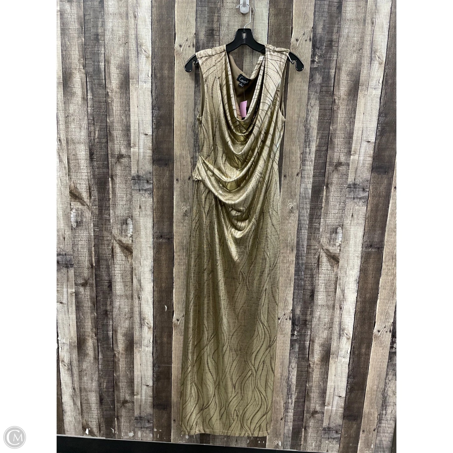 Dress Casual Maxi By Connected Apparel In Gold, Size: 16