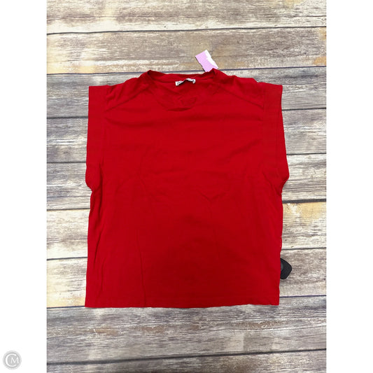 Top Short Sleeve By Zara In Red, Size: M